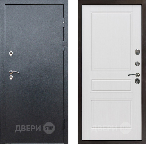 Дверь Престиж TERMO с терморазрывом Снегирь Серебро Классика Белое дерево в Чехове