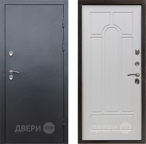 Входная металлическая Дверь Престиж TERMO с терморазрывом Снегирь Серебро Арка Лиственница белая в Чехове