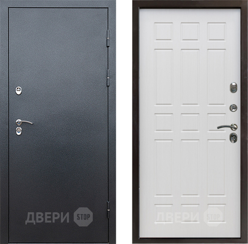 Входная металлическая Дверь Престиж TERMO с терморазрывом Снегирь Серебро Спарта Лиственница белая в Чехове