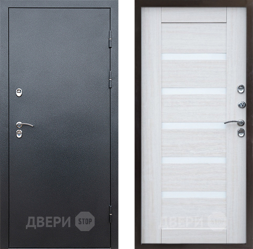 Входная металлическая Дверь Престиж TERMO с терморазрывом Снегирь Серебро Царга Лиственница белая в Чехове