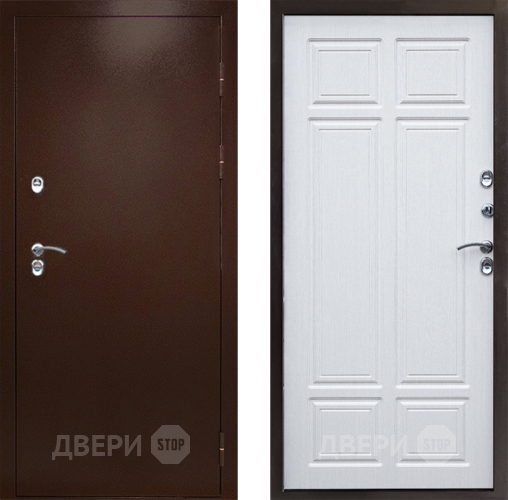 Входная металлическая Дверь Престиж TERMO с терморазрывом Снегирь Медь Премиум Лиственница белая в Чехове