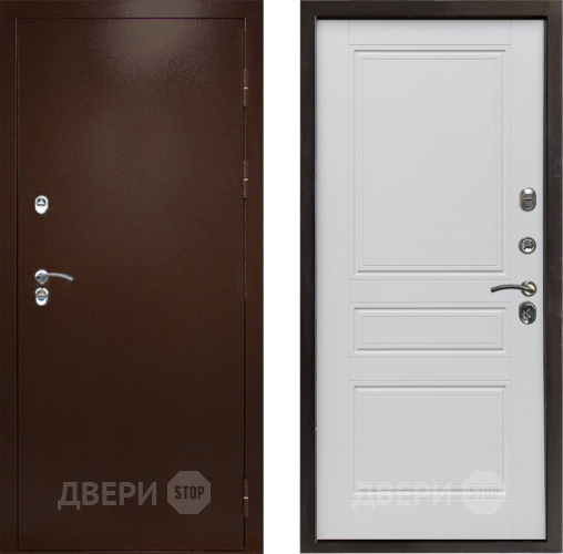 Дверь Престиж TERMO с терморазрывом Снегирь Медь Классика Белый матовый в Чехове
