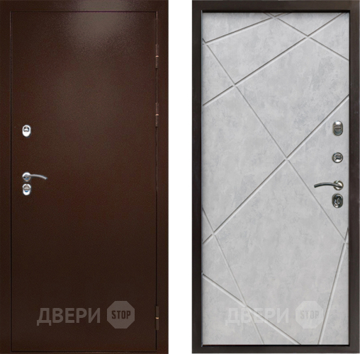 Входная металлическая Дверь Престиж TERMO с терморазрывом Снегирь Медь Лучи Бетон светлый в Чехове