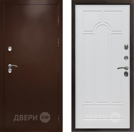 Дверь Престиж TERMO с терморазрывом Снегирь Медь Арка Белое дерево в Чехове