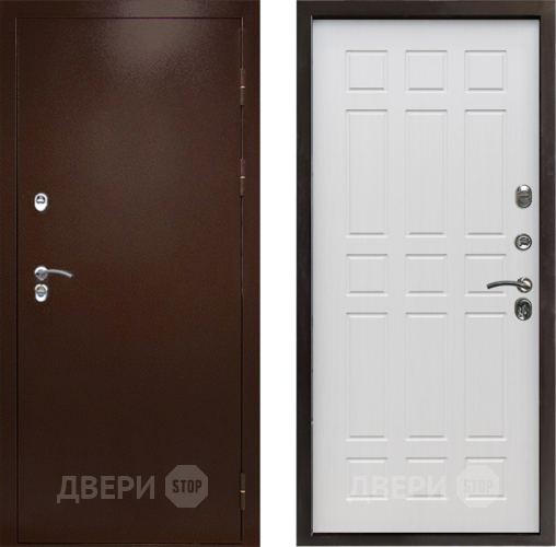 Входная металлическая Дверь Престиж TERMO с терморазрывом Снегирь Медь Спарта Лиственница белая в Чехове