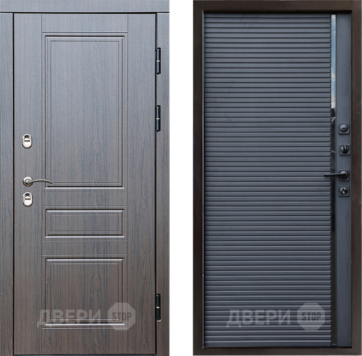 Входная металлическая Дверь Престиж TERMO с терморазрывом Классика Porte Черный кварц в Чехове