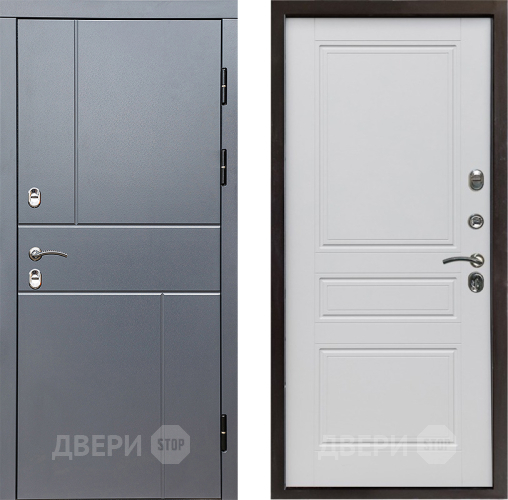 Дверь Престиж TERMO с терморазрывом Горизонт Грэй Классика Белый матовый в Чехове