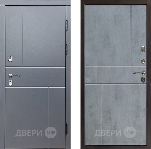 Входная металлическая Дверь Престиж TERMO с терморазрывом Горизонт Грэй Горизонт Бетон темный в Чехове