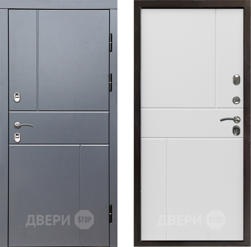 Входная металлическая Дверь Престиж TERMO с терморазрывом Горизонт Грэй Горизонт Бетон белый в Чехове