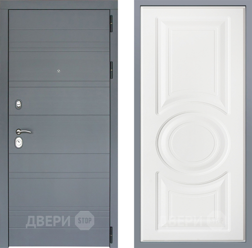Дверь Заводские двери Лира Софт графит Неаполь Лофт белый в Чехове
