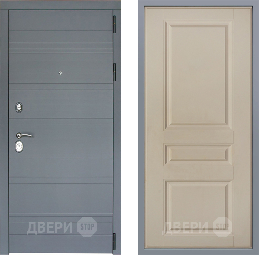 Дверь Заводские двери Лира Софт графит Стокгольм Шампань в Чехове
