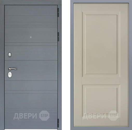 Дверь Заводские двери Лира Софт графит Доррен Шампань в Чехове