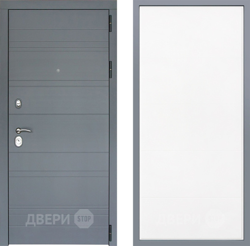 Дверь Заводские двери Лира Софт графит Тривия Белый софт в Чехове