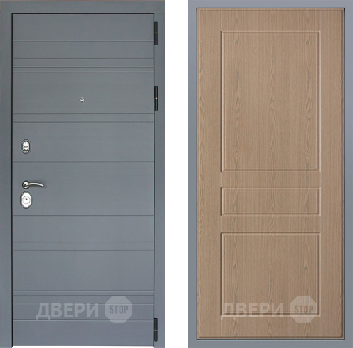 Дверь Заводские двери Лира Софт графит К-2 Беленый дуб в Чехове