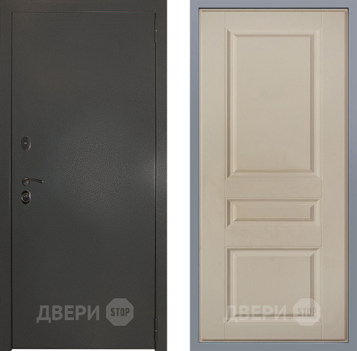 Дверь Заводские двери Эталон 3к антик серебро Стокгольм Шампань в Чехове