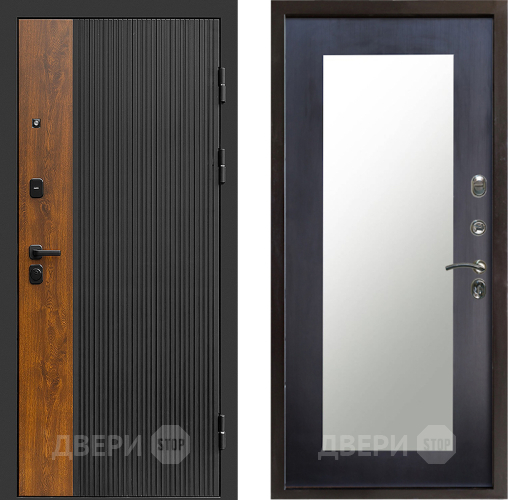 Входная металлическая Дверь Престиж Prestizh Зеркло Пастораль Венге в Чехове