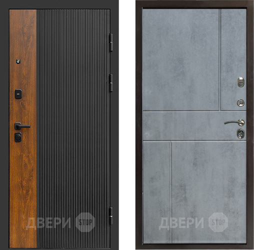 Входная металлическая Дверь Престиж Prestizh Горизонт Бетон темный в Чехове