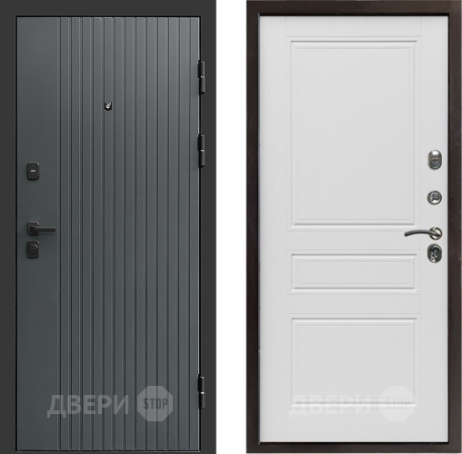 Входная металлическая Дверь Престиж Tvist Grey Классика Лиственница белая в Чехове