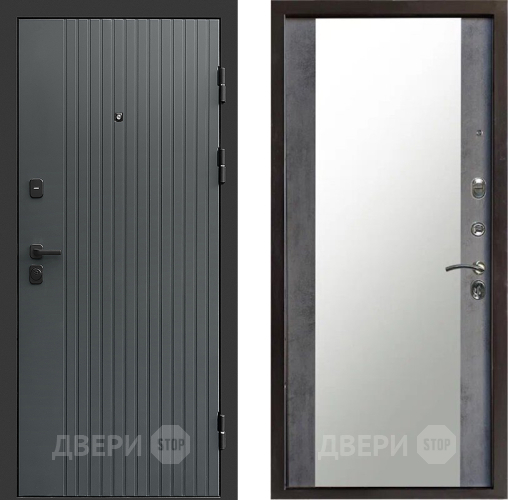Дверь Престиж Tvist Grey Зеркало Бетон темный в Чехове