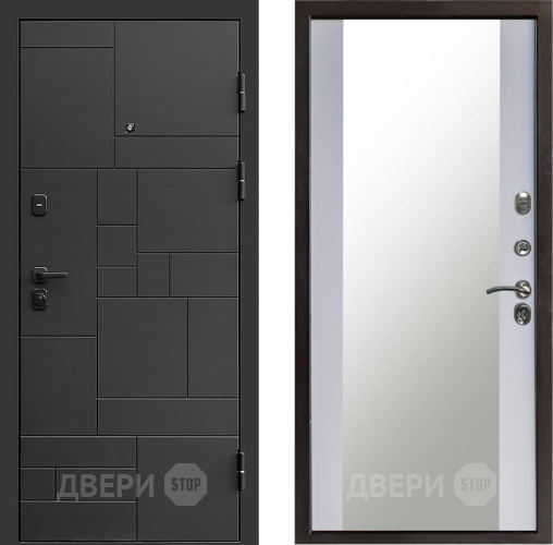 Дверь Престиж Kvadro Зеркало Белый софт в Чехове