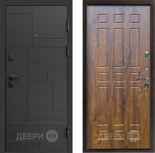 Входная металлическая Дверь Престиж Kvadro Спарта Дуб в Чехове