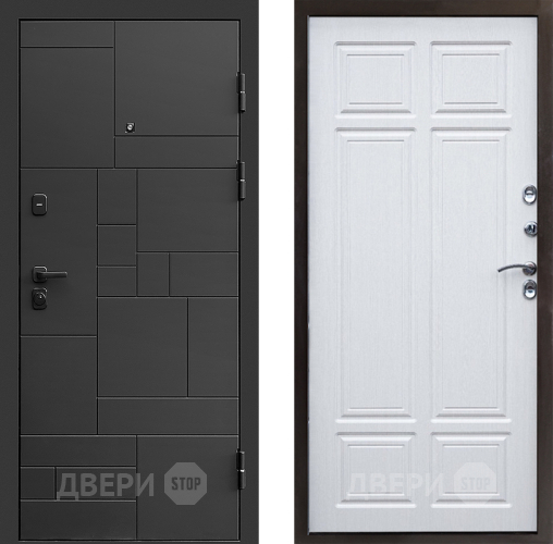 Входная металлическая Дверь Престиж Kvadro Премиум Лиственница белая в Чехове