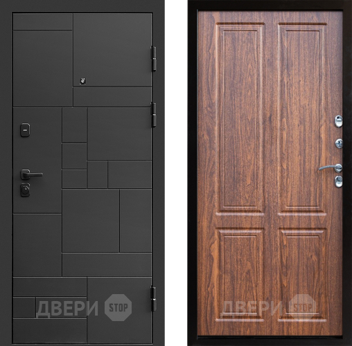 Входная металлическая Дверь Престиж Kvadro Премиум Орех светлый в Чехове