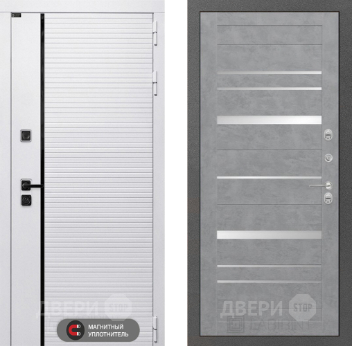 Входная металлическая Дверь Лабиринт (LABIRINT) Royal 20 Бетон светлый в Чехове
