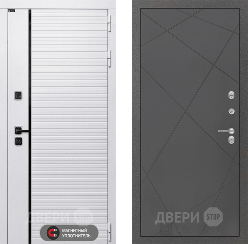 Входная металлическая Дверь Лабиринт (LABIRINT) Royal 24 Графит софт в Чехове