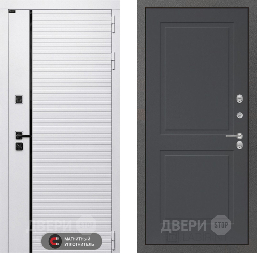 Входная металлическая Дверь Лабиринт (LABIRINT) Royal 11 Графит софт в Чехове