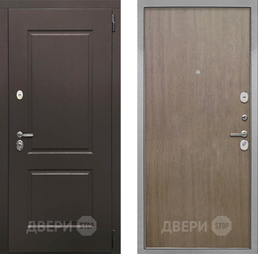 Входная металлическая Дверь Интекрон (INTECRON) Кампо Гладкая шпон Венге коричневый в Чехове