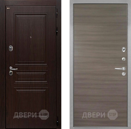 Входная металлическая Дверь Интекрон (INTECRON) Брайтон Тиковое Дерево Гладкая Дуб тоскано поперечный в Чехове