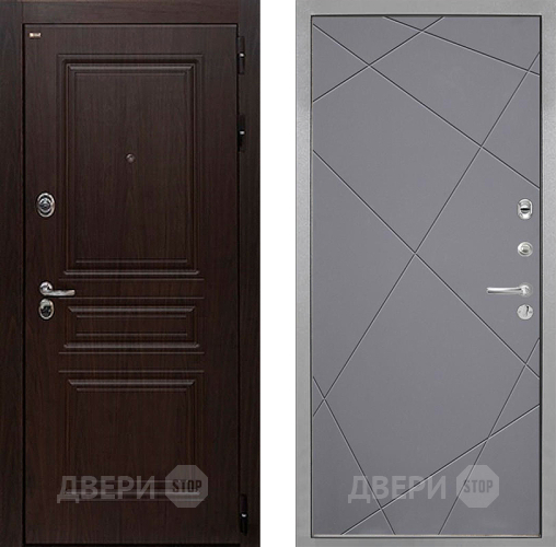 Дверь Интекрон (INTECRON) Брайтон Тиковое Дерево Лучи-М Графит софт в Чехове