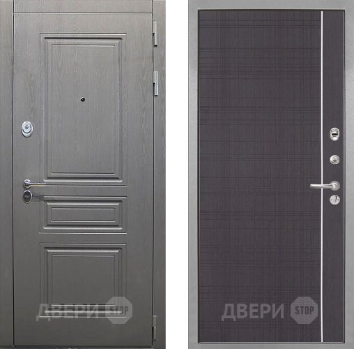 Дверь Интекрон (INTECRON) Брайтон Графит В-07 с молдингом Венге в Чехове