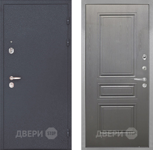 Входная металлическая Дверь Интекрон (INTECRON) Колизей ФЛ-243 Графит вуд дуб в Чехове