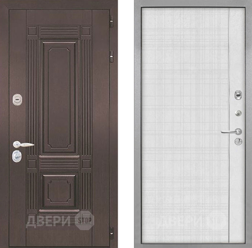 Входная металлическая Дверь Интекрон (INTECRON) Италия В-07 с молдингом Лофт белый в Чехове