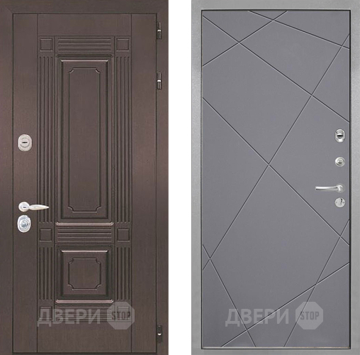 Входная металлическая Дверь Интекрон (INTECRON) Италия Лучи-М Графит софт в Чехове