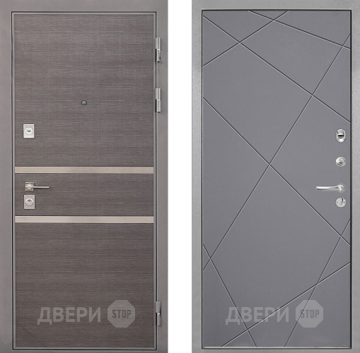 Дверь Интекрон (INTECRON) Неаполь Лучи-М Графит софт в Чехове