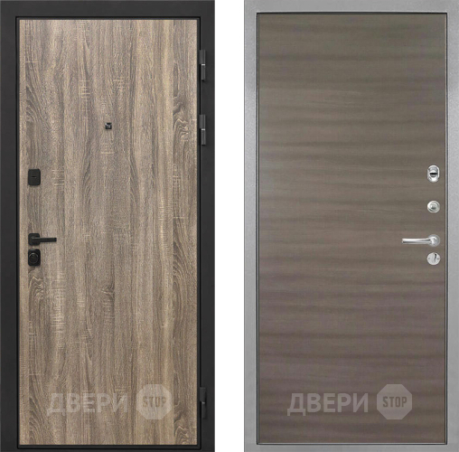 Входная металлическая Дверь Интекрон (INTECRON) Профит Black Дуб Турин Гладкая Дуб тоскано поперечный в Чехове