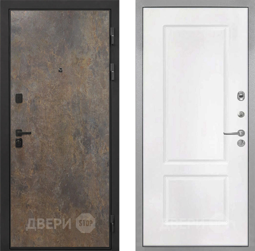 Дверь Интекрон (INTECRON) Профит Black Гранж КВ-2 Белый матовый в Чехове
