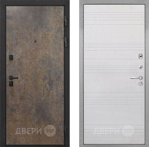 Дверь Интекрон (INTECRON) Профит Black Гранж ФЛ-316 Белый ясень в Чехове