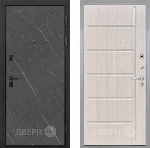 Входная металлическая Дверь Интекрон (INTECRON) Профит Black Гранит Лава Оникс ФЛ-102 Сосна белая в Чехове