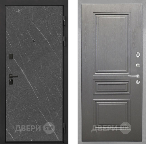 Входная металлическая Дверь Интекрон (INTECRON) Профит Black Гранит Лава Оникс ФЛ-243 Графит вуд дуб в Чехове