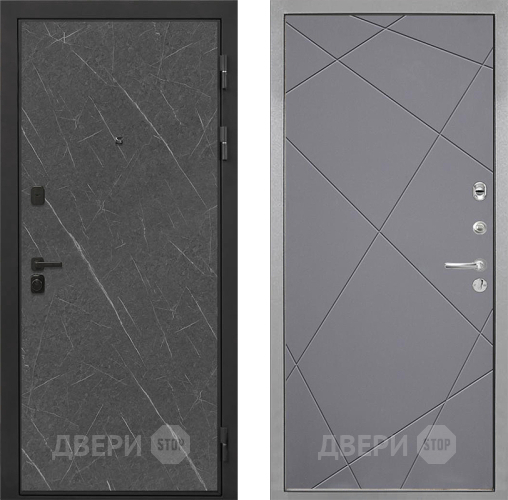 Входная металлическая Дверь Интекрон (INTECRON) Профит Black Гранит Лава Оникс Лучи-М Графит софт в Чехове