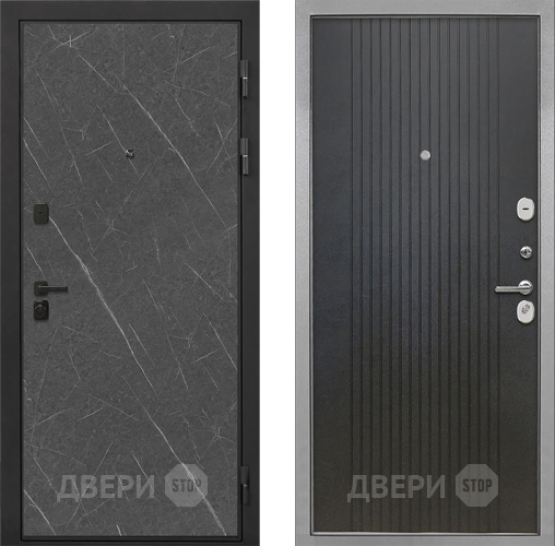 Входная металлическая Дверь Интекрон (INTECRON) Профит Black Гранит Лава Оникс ФЛ-295 Лофт черный в Чехове