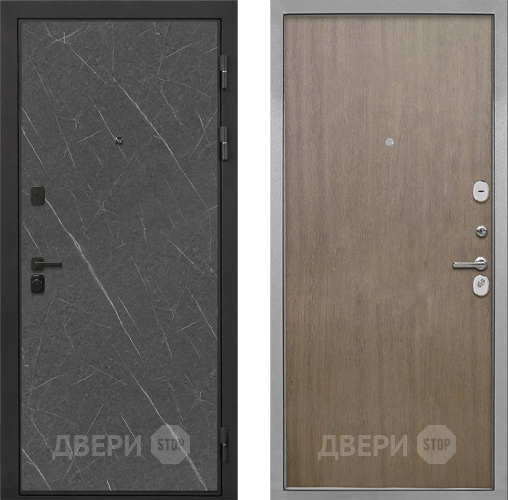 Входная металлическая Дверь Интекрон (INTECRON) Профит Black Гранит Лава Оникс Гладкая шпон Венге коричневый в Чехове
