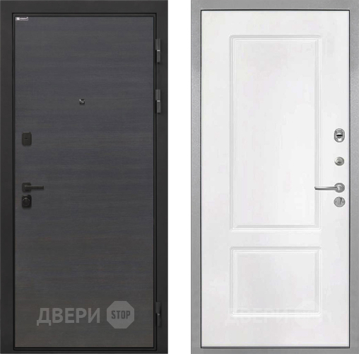 Входная металлическая Дверь Интекрон (INTECRON) Профит Black Эковенге КВ-2 Белый матовый в Чехове
