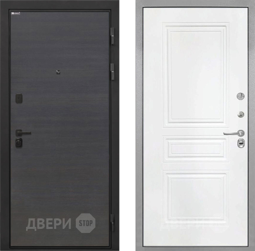 Входная металлическая Дверь Интекрон (INTECRON) Профит Black Эковенге ФЛ-243 Белый матовый в Чехове