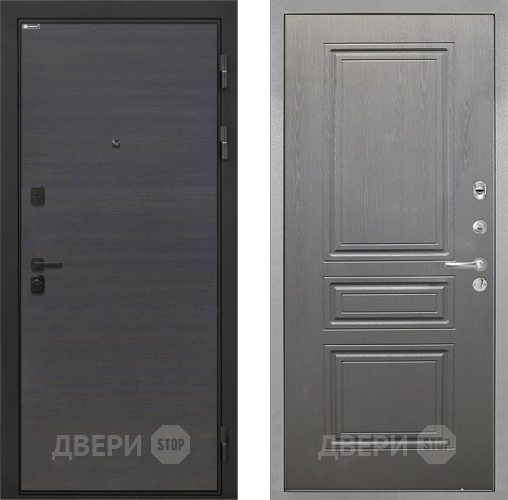 Входная металлическая Дверь Интекрон (INTECRON) Профит Black Эковенге ФЛ-243 Графит вуд дуб в Чехове