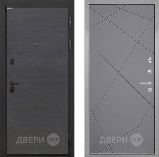 Входная металлическая Дверь Интекрон (INTECRON) Профит Black Эковенге Лучи-М Графит софт в Чехове